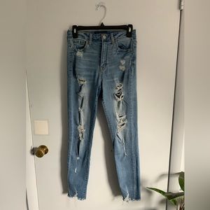 Aeropostale Super High Rise Ankle Jegging Blue Skinny Jean